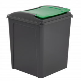 WHATMORE RECYCLE SLIM BIN PLASTIC 50LTR GRAPHITE GREEN LID WHATMORE ΠΛΑΣΤΙΚΟΣ ΚΑΔΟΣ ΑΝΑΚΥΚΛΩΣΗΣ ΜΕ ΚΑΠΑΚΙ 50L ΓΡΑΦΙΤΗΣ ΠΡΑΣΙΝΟ ΚΑΠΑΚΙ